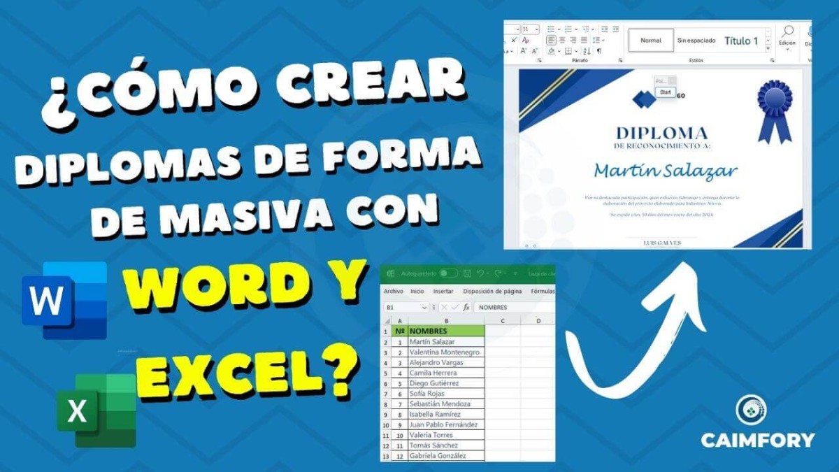 ¿Cómo crear diplomas de forma masiva con Word y Excel?